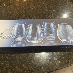 Mikasa Cheers 14 oz stemless wine glasses